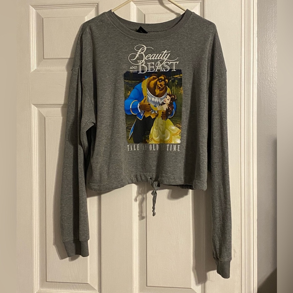 Disney Beauty and the Beast Cropped Sweatshirt